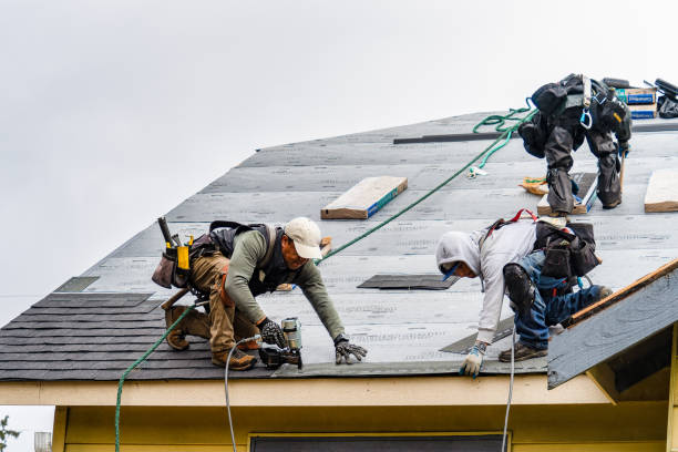 Professional Gutter Installation technician working in Cleveland, NC